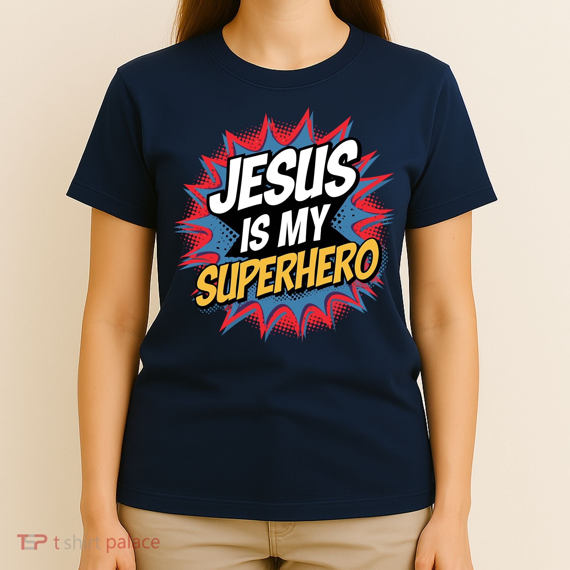 Boy Jesus Is My Superhero Christian T-Shirt