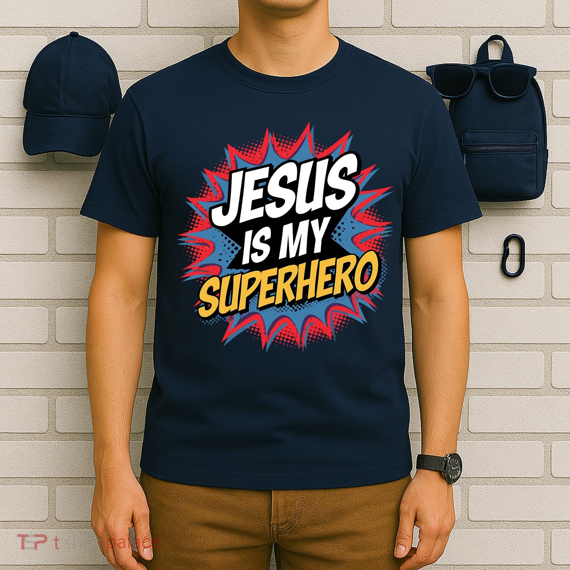 Boy Jesus Is My Superhero Christian T-Shirt