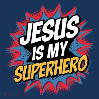 Boy Jesus Is My Superhero Christian Button