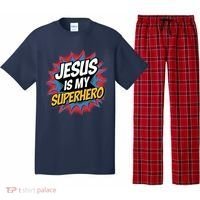Boy Jesus Is My Superhero Christian Pajama Set thumb 0
