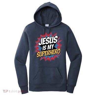 Boy Jesus Is My Superhero Christian Women's Hoodie