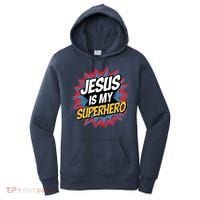 Boy Jesus Is My Superhero Christian Women's Hoodie thumb 0