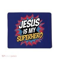 Boy Jesus Is My Superhero Christian Mousepad thumb 0