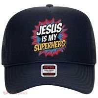 Boy Jesus Is My Superhero Christian Hat thumb 0