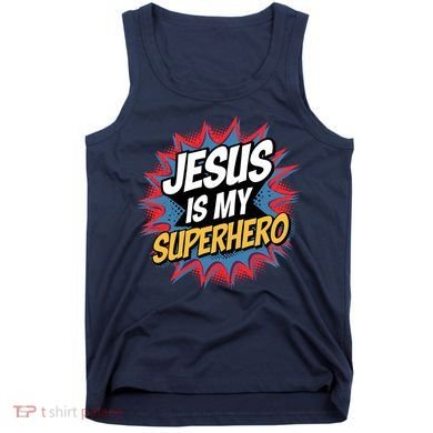 Boy Jesus Is My Superhero Christian Tank Top