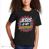 Boy Jesus Is My Superhero Christian Kids T-Shirt thumb 2