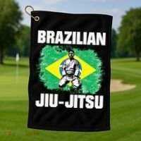 Brazilian Jiu Jitsu Established 1925 BJJ Gift MMA Fighter Golf Towel thumb 1