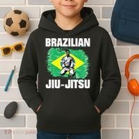 Brazilian Jiu Jitsu Established 1925 BJJ Gift MMA Fighter Kids Hoodie thumb 2