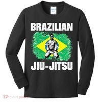 Brazilian Jiu Jitsu Established 1925 BJJ Gift MMA Fighter Kids Long Sleeve Shirt thumb 0