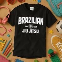 Brazilian Jiu Jitsu Established 1925 BJJ Gift MMA Fighter Kids T-Shirt thumb 3