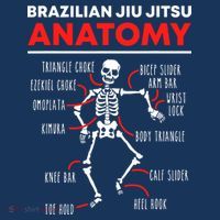 Brazilian Jiu Jitsu Anatomy Skeleton Funny Mix Martial Arts Polo thumb 2