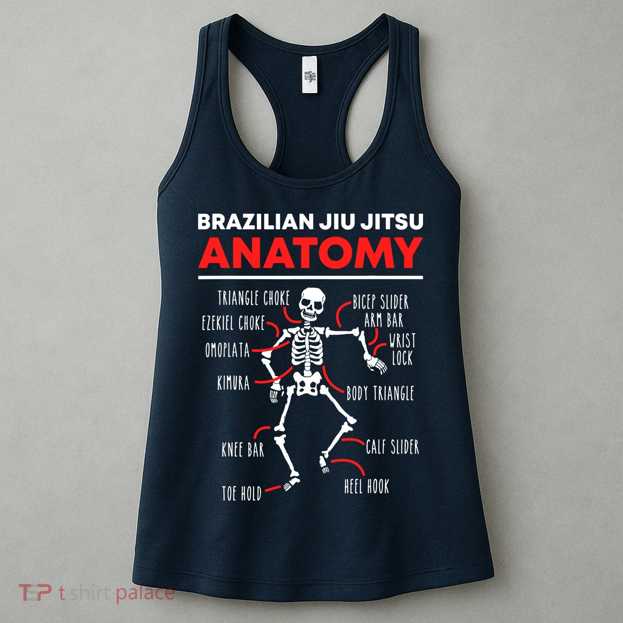 Brazilian Jiu Jitsu Anatomy Skeleton Funny Mix Martial Arts Women's Tank Top