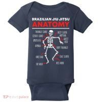Brazilian Jiu Jitsu Anatomy Skeleton Funny Mix Martial Arts Baby Bodysuit thumb 0