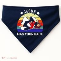 Brazilian Jiu Jitsu Jesus Has Your Back USA-Made Doggie Bandana thumb 0