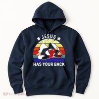 Brazilian Jiu Jitsu Jesus Has Your Back Hoodie thumb 0