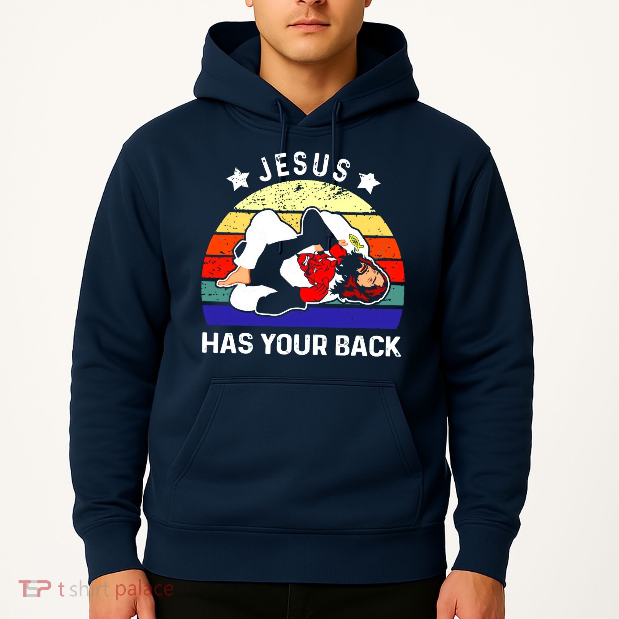 Brazilian Jiu Jitsu Jesus Has Your Back Hoodie