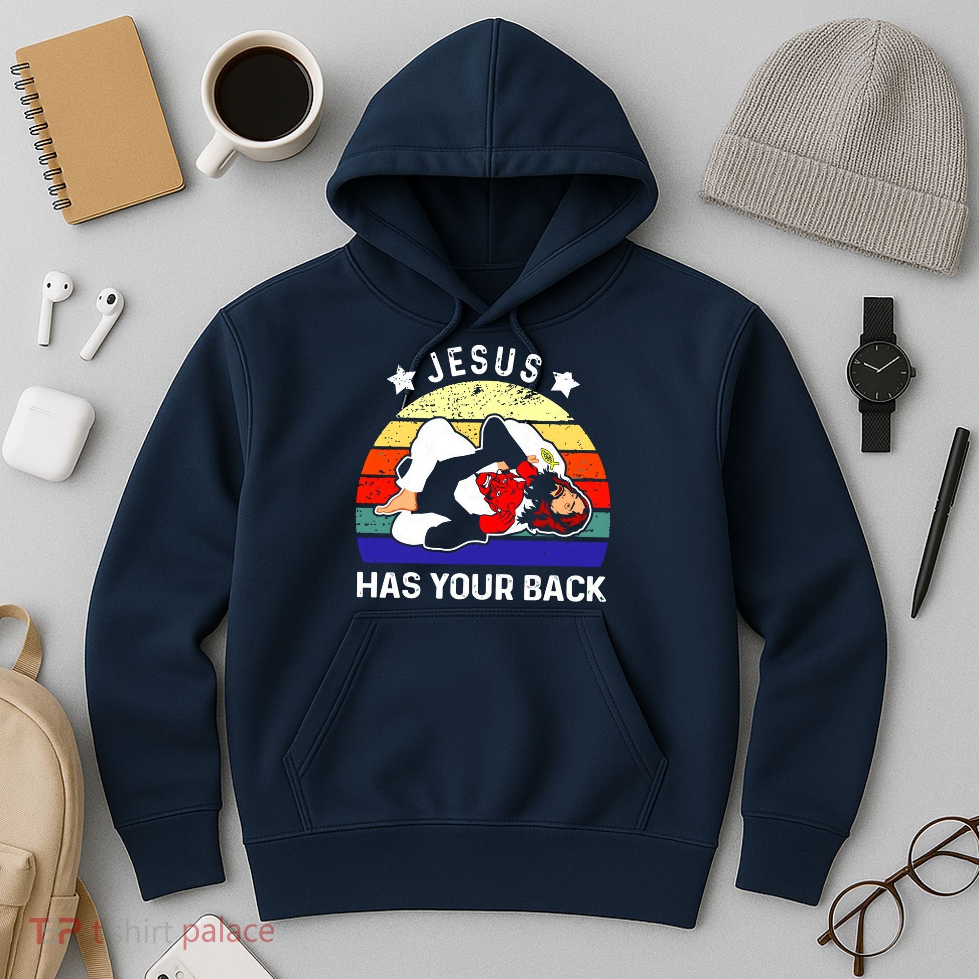 Brazilian Jiu Jitsu Jesus Has Your Back Hoodie