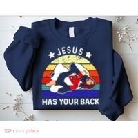 Brazilian Jiu Jitsu Jesus Has Your Back Sweatshirt thumb 2