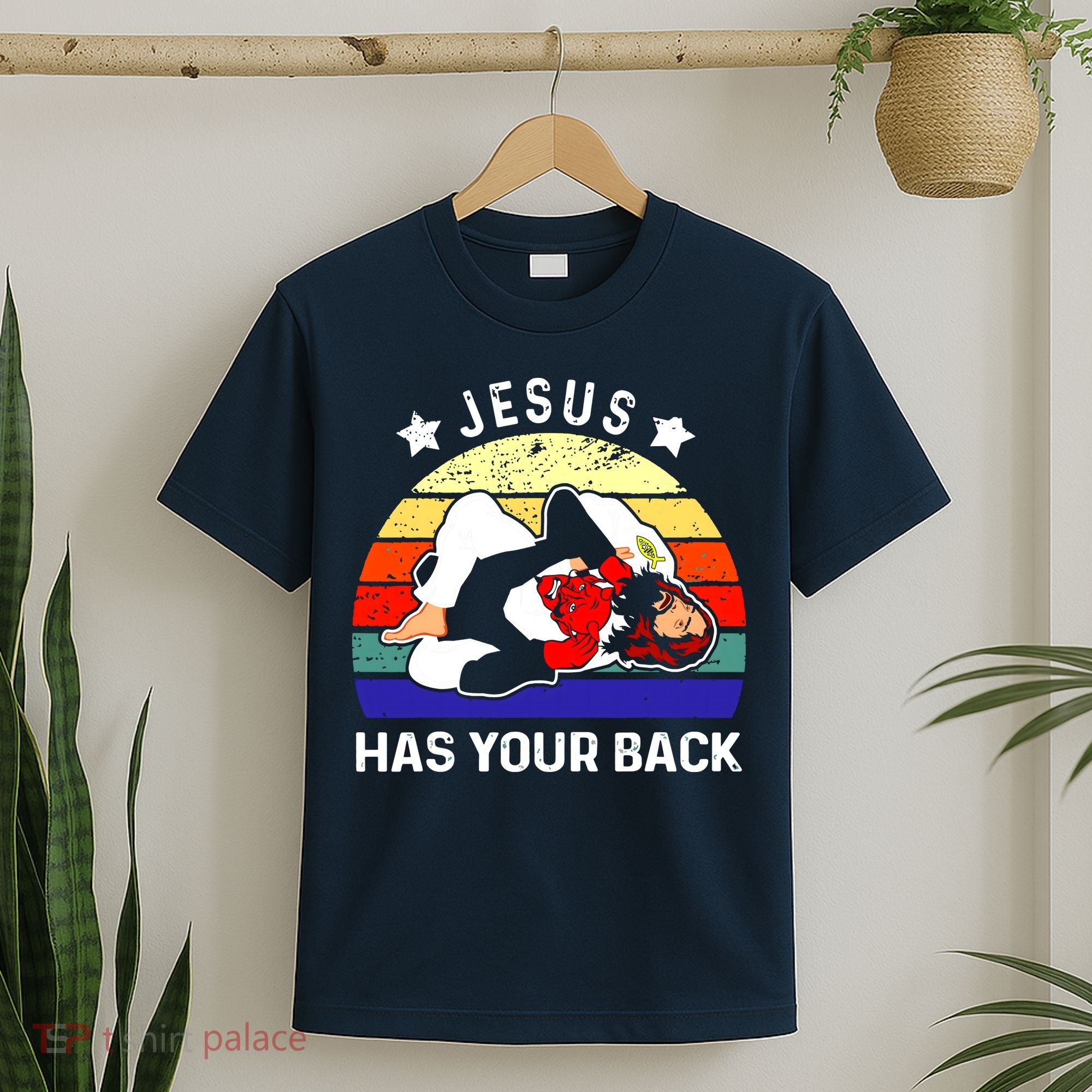 Brazilian Jiu Jitsu Jesus Has Your Back T-Shirt