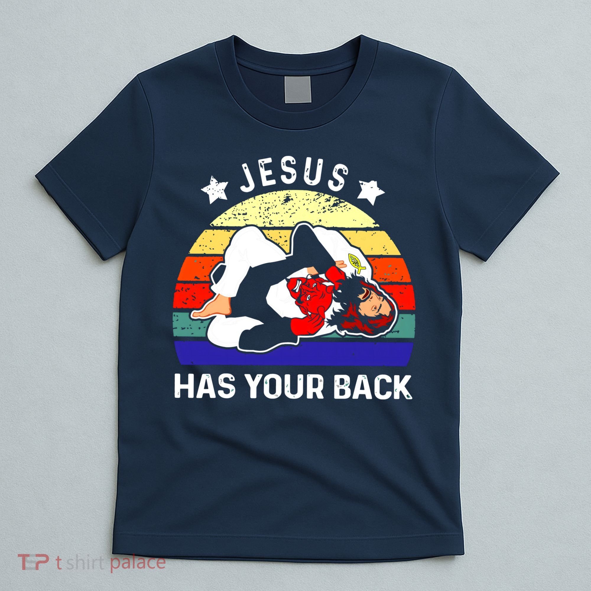 Brazilian Jiu Jitsu Jesus Has Your Back T-Shirt