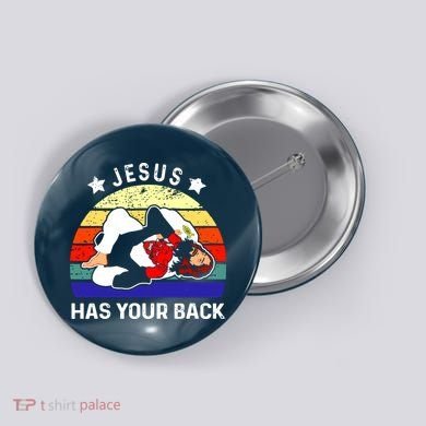 Brazilian Jiu Jitsu Jesus Has Your Back Button