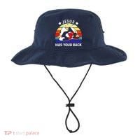 Brazilian Jiu Jitsu Jesus Has Your Back Bucket Hat thumb 0