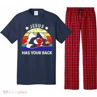 Brazilian Jiu Jitsu Jesus Has Your Back Pajama Set thumb 0