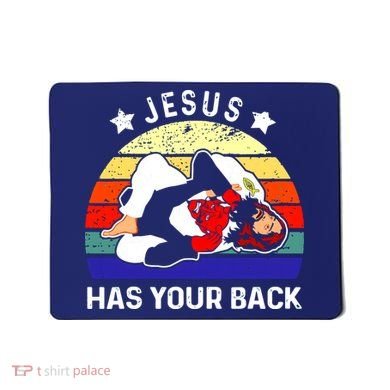 Brazilian Jiu Jitsu Jesus Has Your Back Mousepad