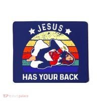Brazilian Jiu Jitsu Jesus Has Your Back Mousepad thumb 0