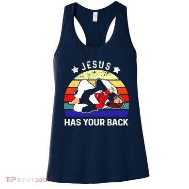 Brazilian Jiu Jitsu Jesus Has Your Back Women's Tank Top