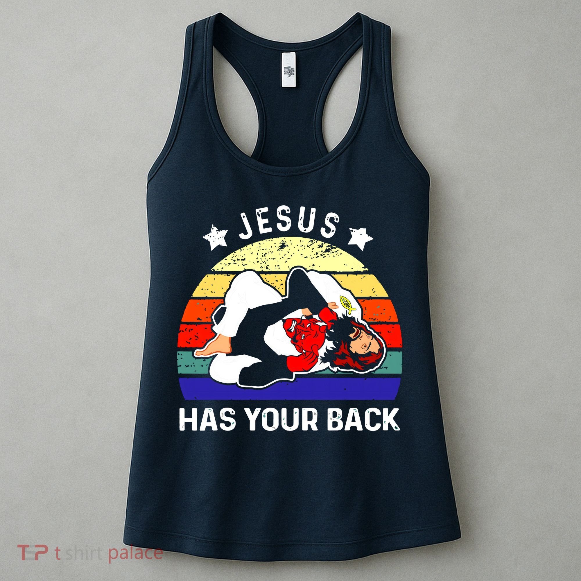 Brazilian Jiu Jitsu Jesus Has Your Back Women's Tank Top