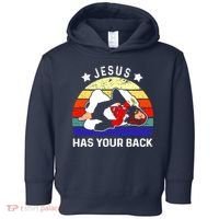 Brazilian Jiu Jitsu Jesus Has Your Back Toddler Hoodie thumb 0