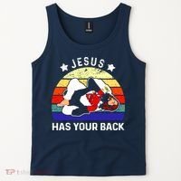 Brazilian Jiu Jitsu Jesus Has Your Back Tank Top thumb 2