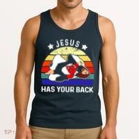 Brazilian Jiu Jitsu Jesus Has Your Back Tank Top thumb 3