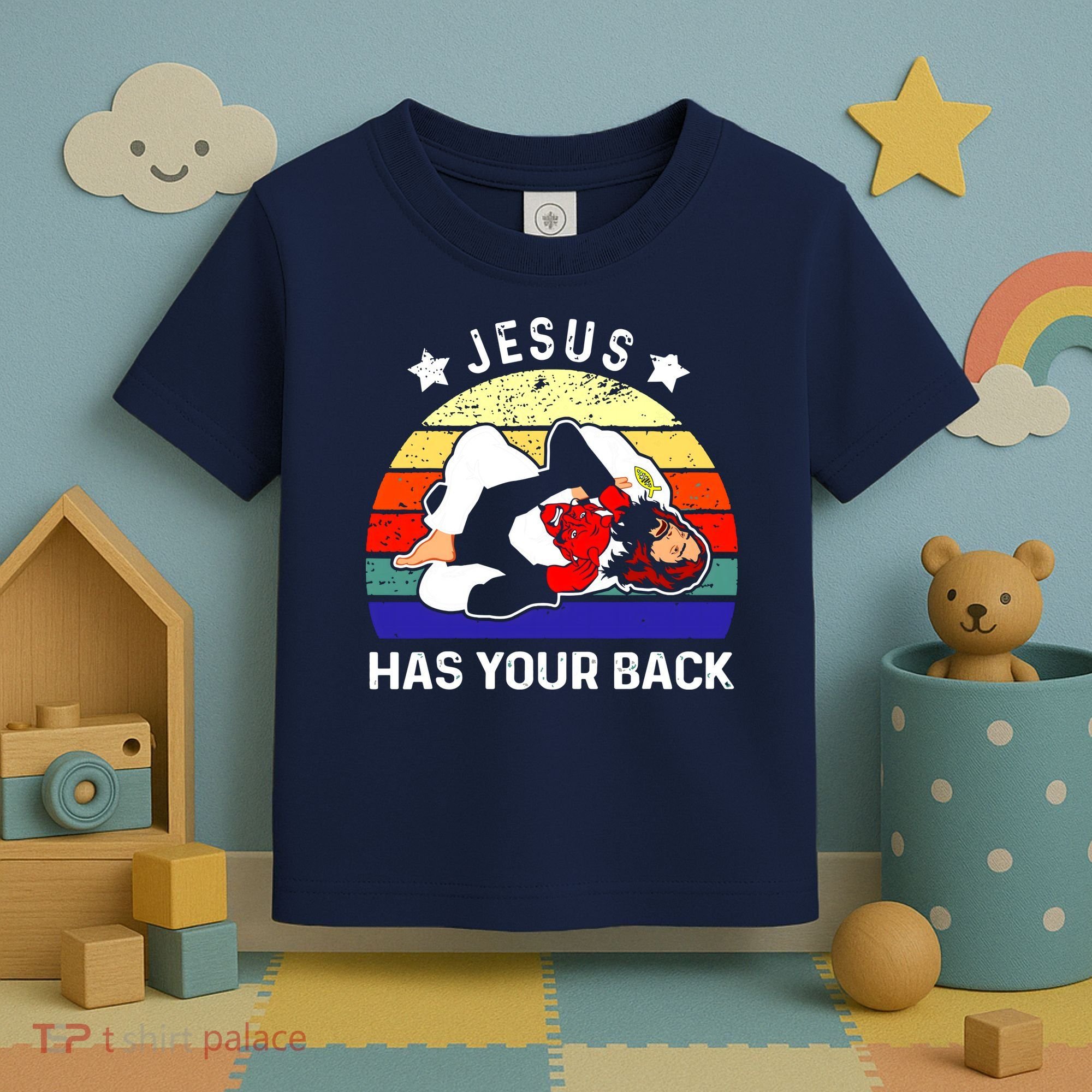 Brazilian Jiu Jitsu Jesus Has Your Back Toddler T-Shirt