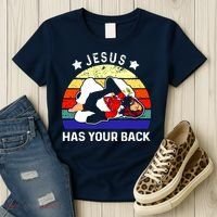 Brazilian Jiu Jitsu Jesus Has Your Back Women's T-Shirt thumb 3