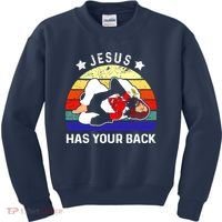 Brazilian Jiu Jitsu Jesus Has Your Back Kids Sweatshirt thumb 0