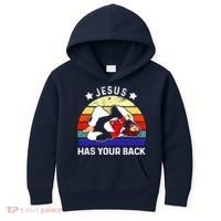 Brazilian Jiu Jitsu Jesus Has Your Back Kids Hoodie thumb 0