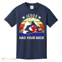 Brazilian Jiu Jitsu Jesus Has Your Back Kids T-Shirt thumb 0