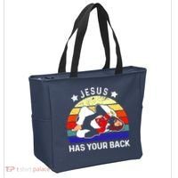 Brazilian Jiu Jitsu Jesus Has Your Back Tote Bag thumb 2