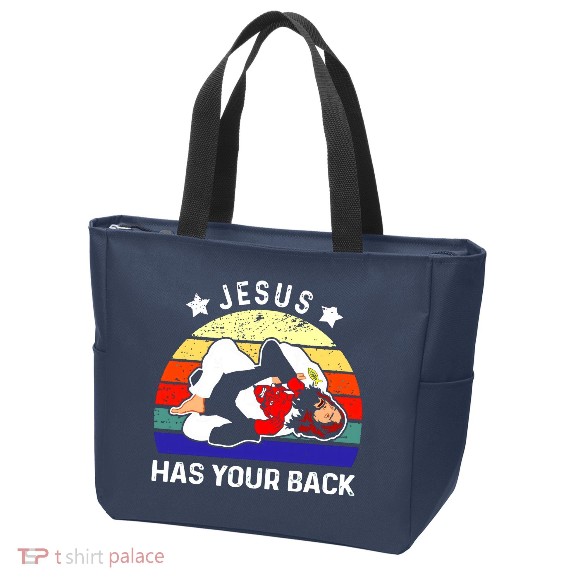 Brazilian Jiu Jitsu Jesus Has Your Back Tote Bag