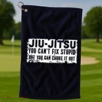 Brazilian Jiu Jitsu Tee Funny You Can't Gift Golf Towel thumb 1
