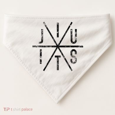 Brazilian Jiu Jitsu Bjj Distressed USA-Made Doggie Bandana