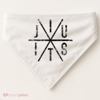 Brazilian Jiu Jitsu Bjj Distressed USA-Made Doggie Bandana thumb 0