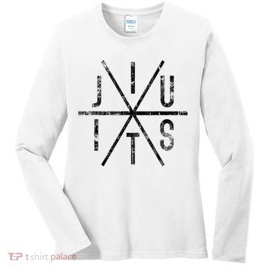 Brazilian Jiu Jitsu Bjj Distressed Women's Long Sleeve Shirt