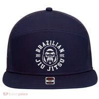 Brazilian Jiu Jitsu , Bjj, Jiu Jitsu 7 Panel Mesh Trucker Snapback Hat thumb 0