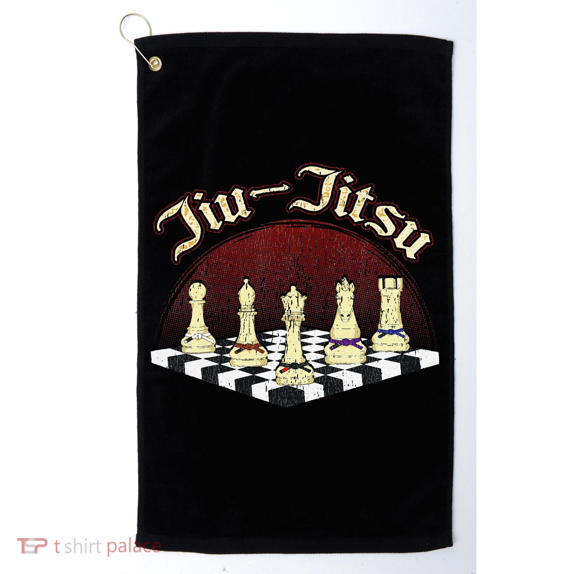 Brazilian Jiu Jitsu Chess Black Belt Golf Towel