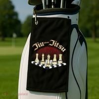 Brazilian Jiu Jitsu Chess Black Belt Golf Towel thumb 2