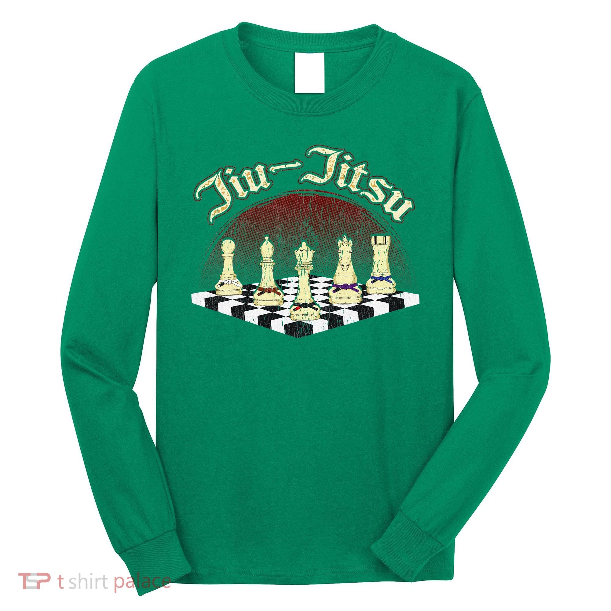Brazilian Jiu Jitsu Chess Black Belt Long Sleeve Shirt