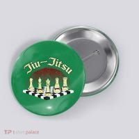 Brazilian Jiu Jitsu Chess Black Belt Button thumb 0